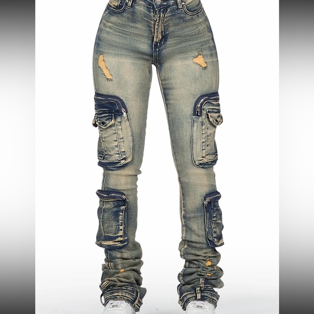 Rockstar original women’s stacked cargo jeans